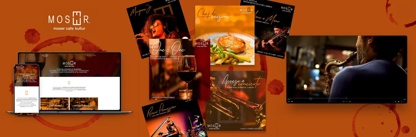 Moser Café Kultur — sitio web y kit de redes